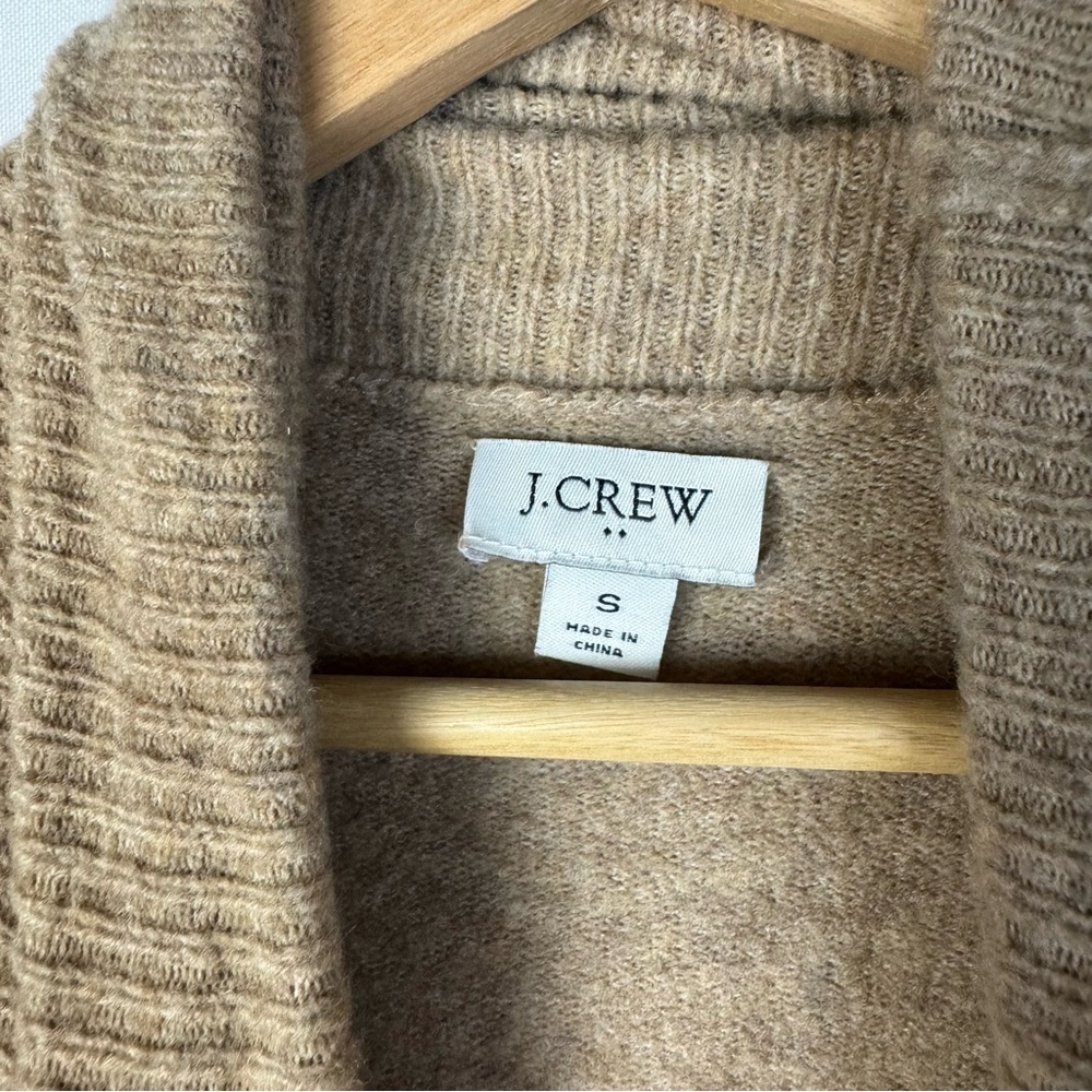 J. Crew Camel Brown Button Turtleneck Soft Yarn P… - image 4